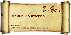 Drimus Zsuzsanna névjegykártya